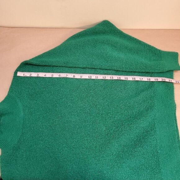 Green Wool Blend Oversized Slouch Sweater - Picture 13 of 16
